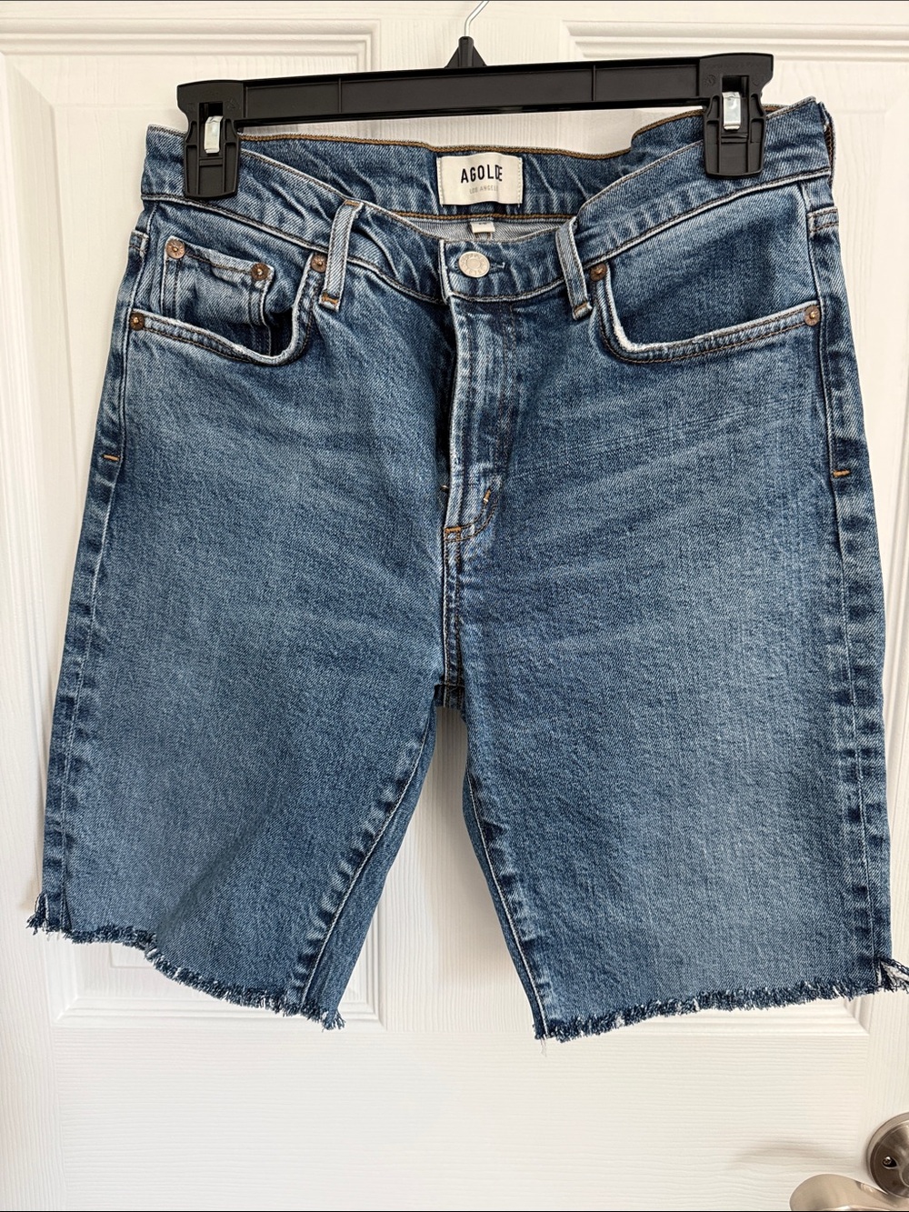 Agolde Medium Blue Straight Cutoff Jeans 28, Great Cond!
